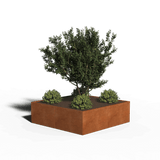 Square planter corten steel