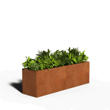 Rectangular planter corten steel