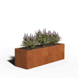Rectangular planter corten steel