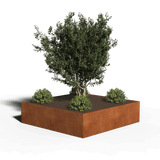 Square planter corten steel