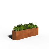 Corten Steel Planter Rectangular | 240 x 40 x 80 | With bottom