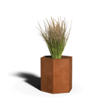 Hexagonal planter corten steel