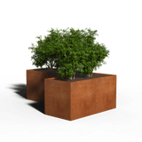 Corten Steel Planter L-Shape | 180 x 120 x 40 | With bottom