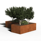 Corten Steel Planter L-Shape | 300 x 200 x 100 | With bottom