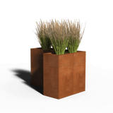 L-shaped planter corten steel