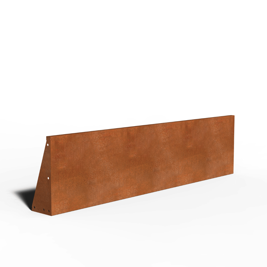 Corten steel Retaining Wall Straight | 200 x 20 x 50