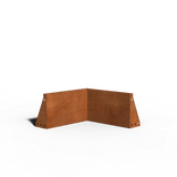 Corten steel Retaining Wall Inner Corner | 50 x 50 x 30
