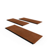 Corten steel Step Tile Rectangle | 75 x 25 x 0.3