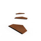 Corten steel Step Tile Hexagon | 50 Horizontal