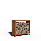 Wood storage on legs corten steel