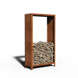 Wood storage on legs corten steel