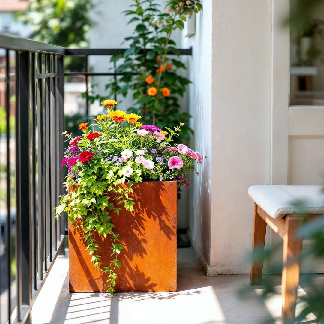 Corten steel Planter Rectangle | 80 x 30 x 60