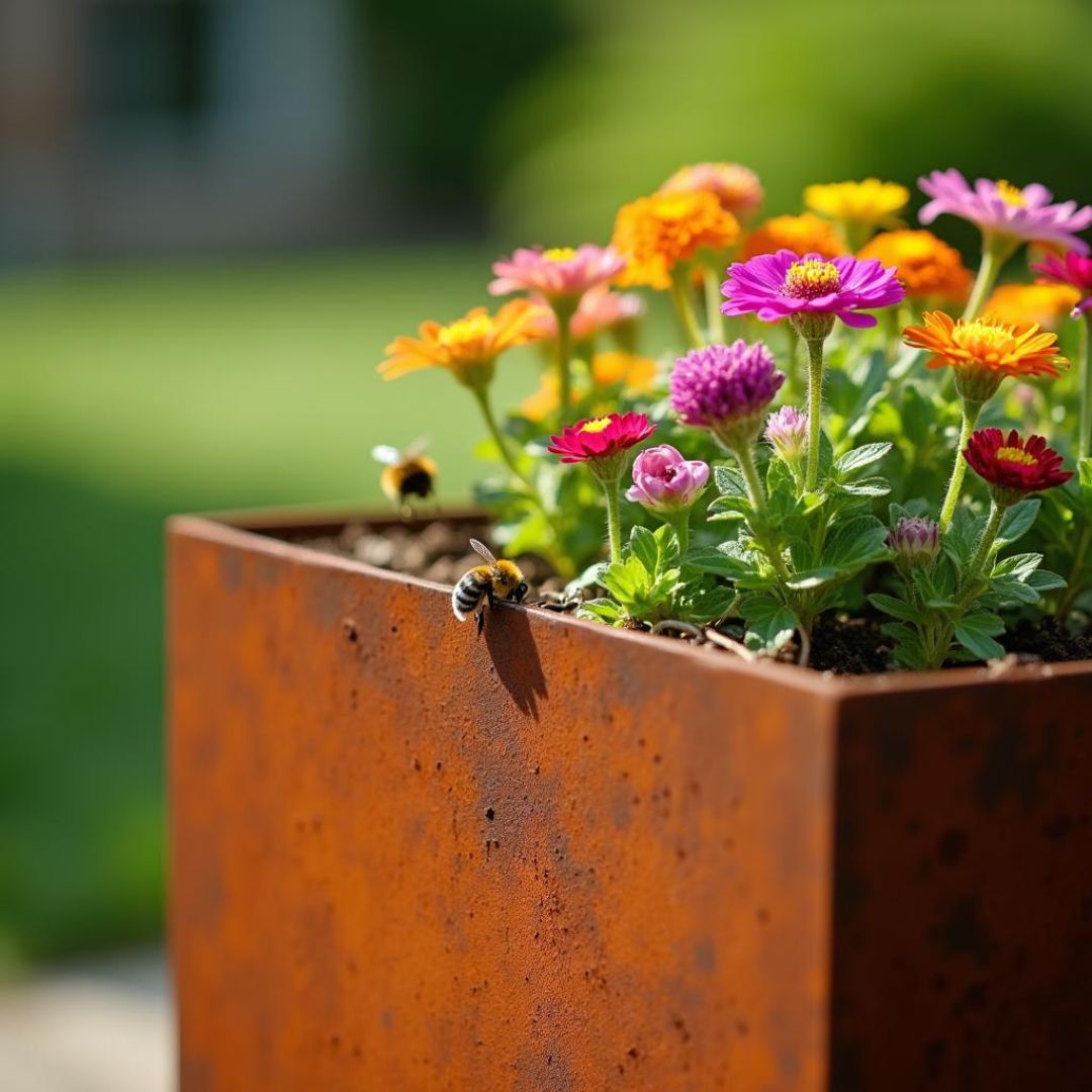 Corten steel Planter Rectangle | 80 x 30 x 60