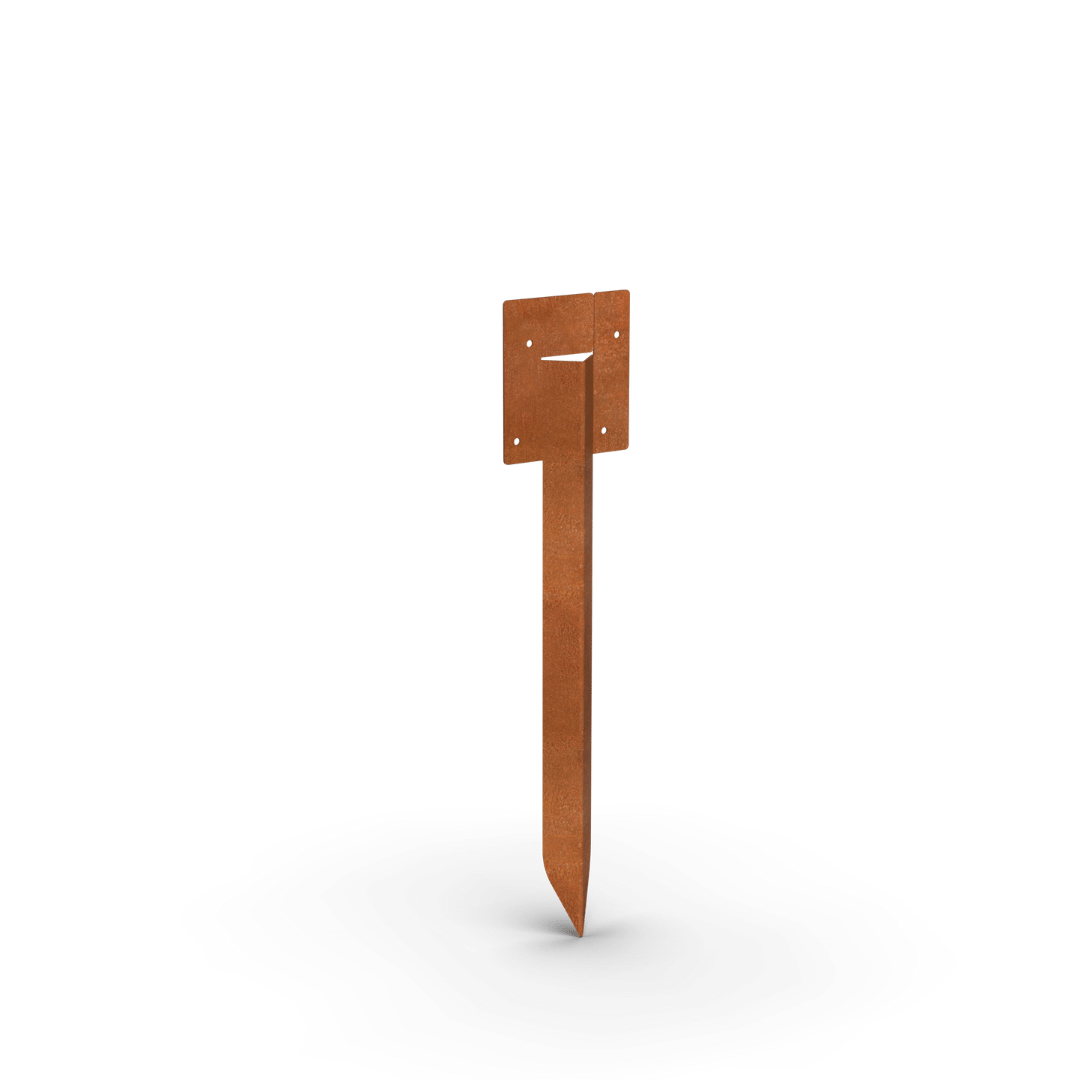 Acero corten Borde Esmerilado Pasador Recto | 10 x 2,1 x 45