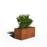Maceta rectangular de acero cortén | 120 x 60 x 40 | Sin fondo