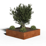 Acero corten Jardinera Cuadrado | 240 x 240 x 60
