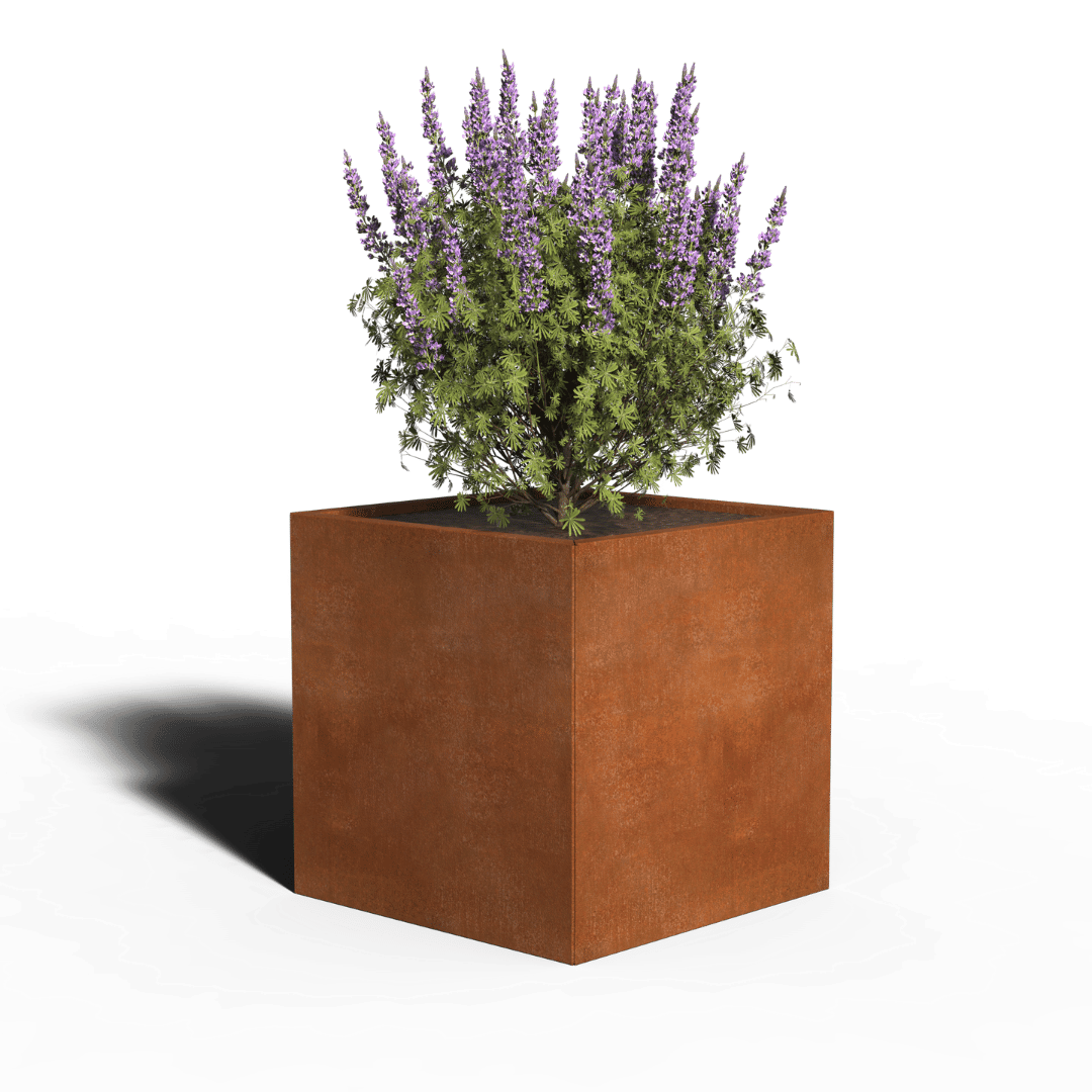 Acero corten Jardinera Cuadrado | 70 x 70 x 70