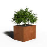 Square jardinera acero corten