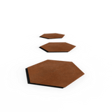 Peldaño de acero corten Hexágono | 50 x 1