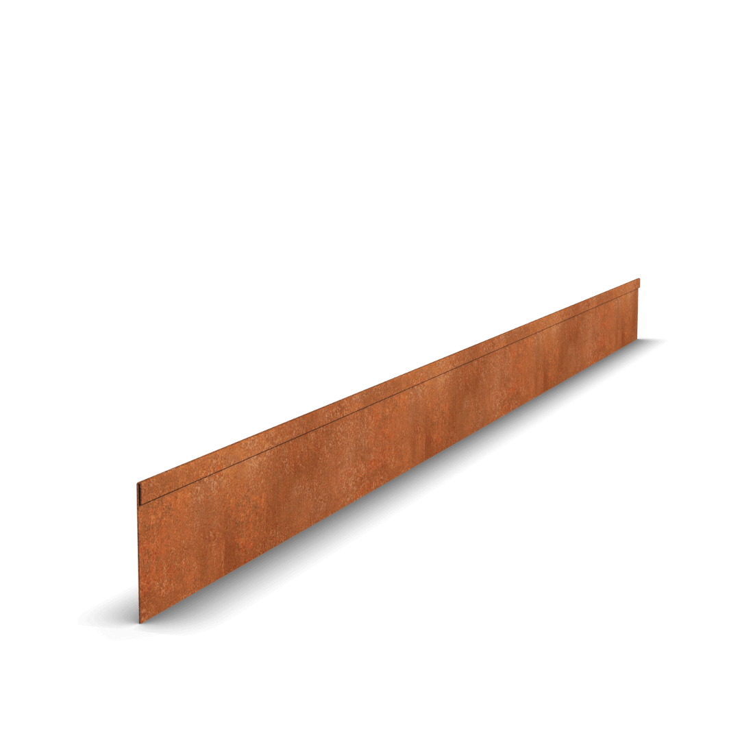 Corten-teräksen reunareuna murskattu