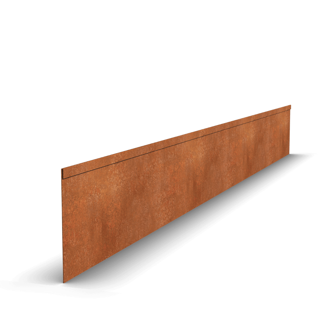 Corten-teräksen reunareuna murskattu