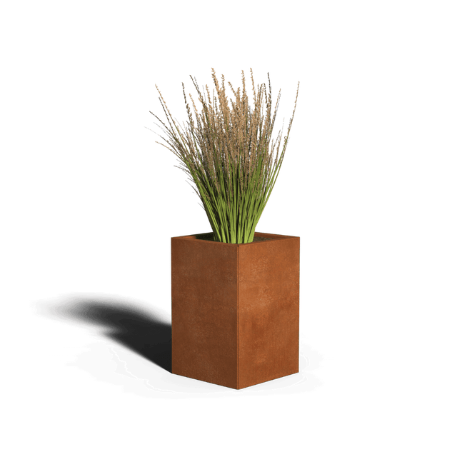 Corten teräksen neliön istutin