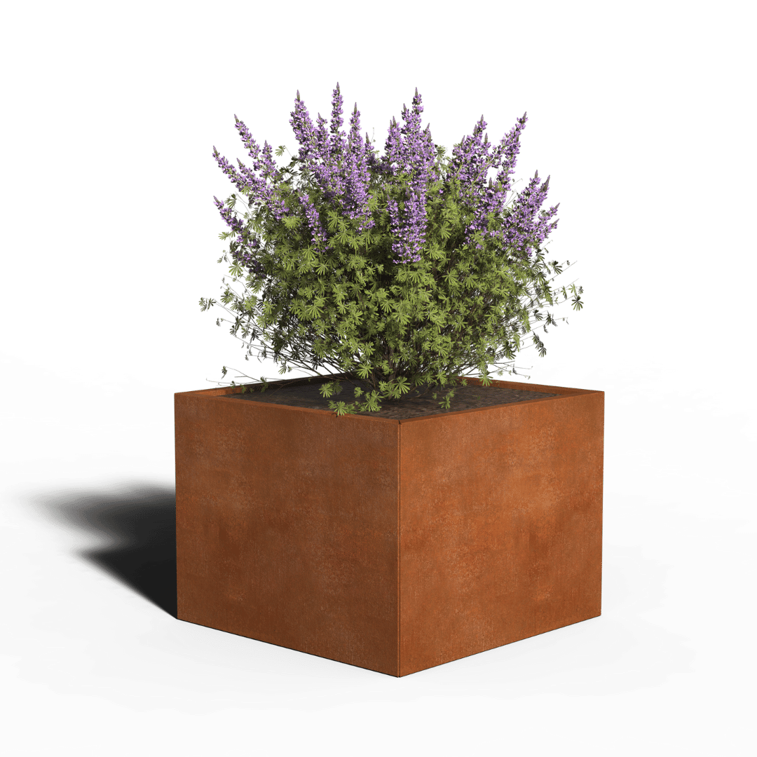 Cortenstaal Plantenbak Vierkant | Gelast | 80 x 80 x 40