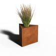 Driehoekige plantenbak cortenstaal