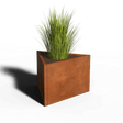 Driehoekige plantenbak cortenstaal