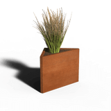 Driehoekige plantenbak cortenstaal