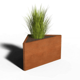 Driehoekige plantenbak cortenstaal
