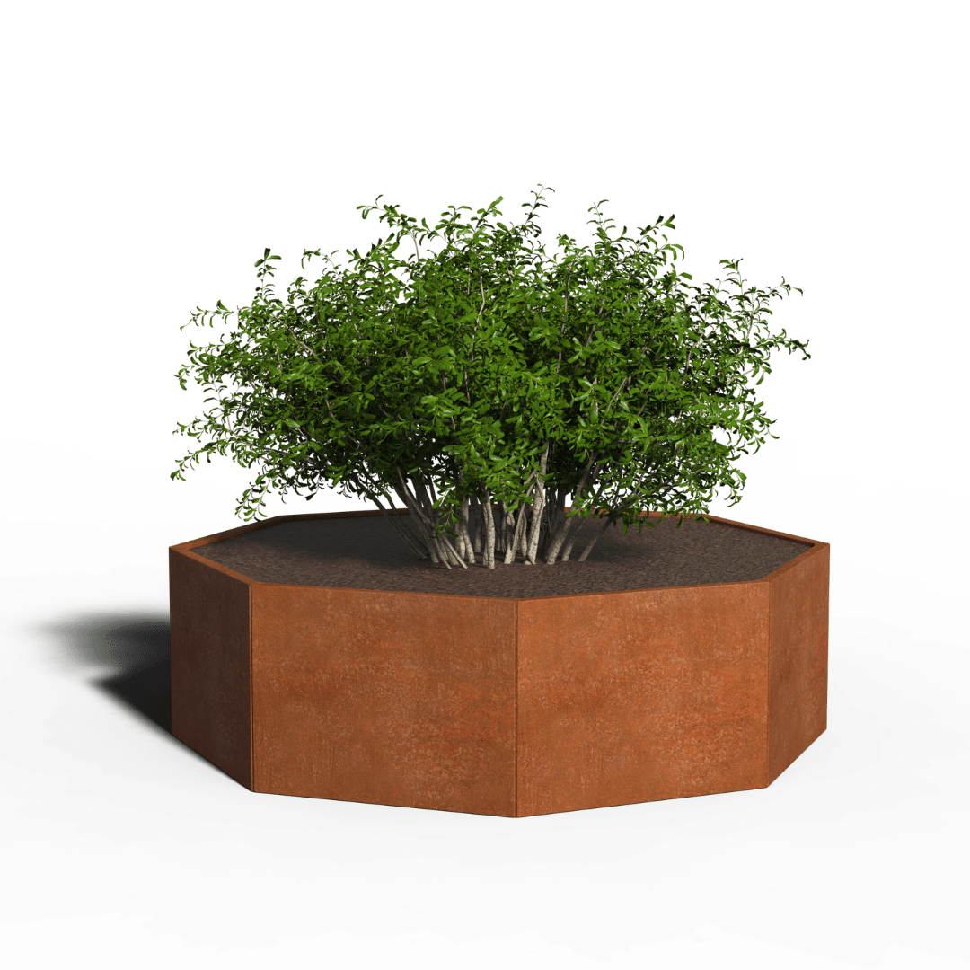 Cortenstaal Plantenbak Achthoek | 80 x 40