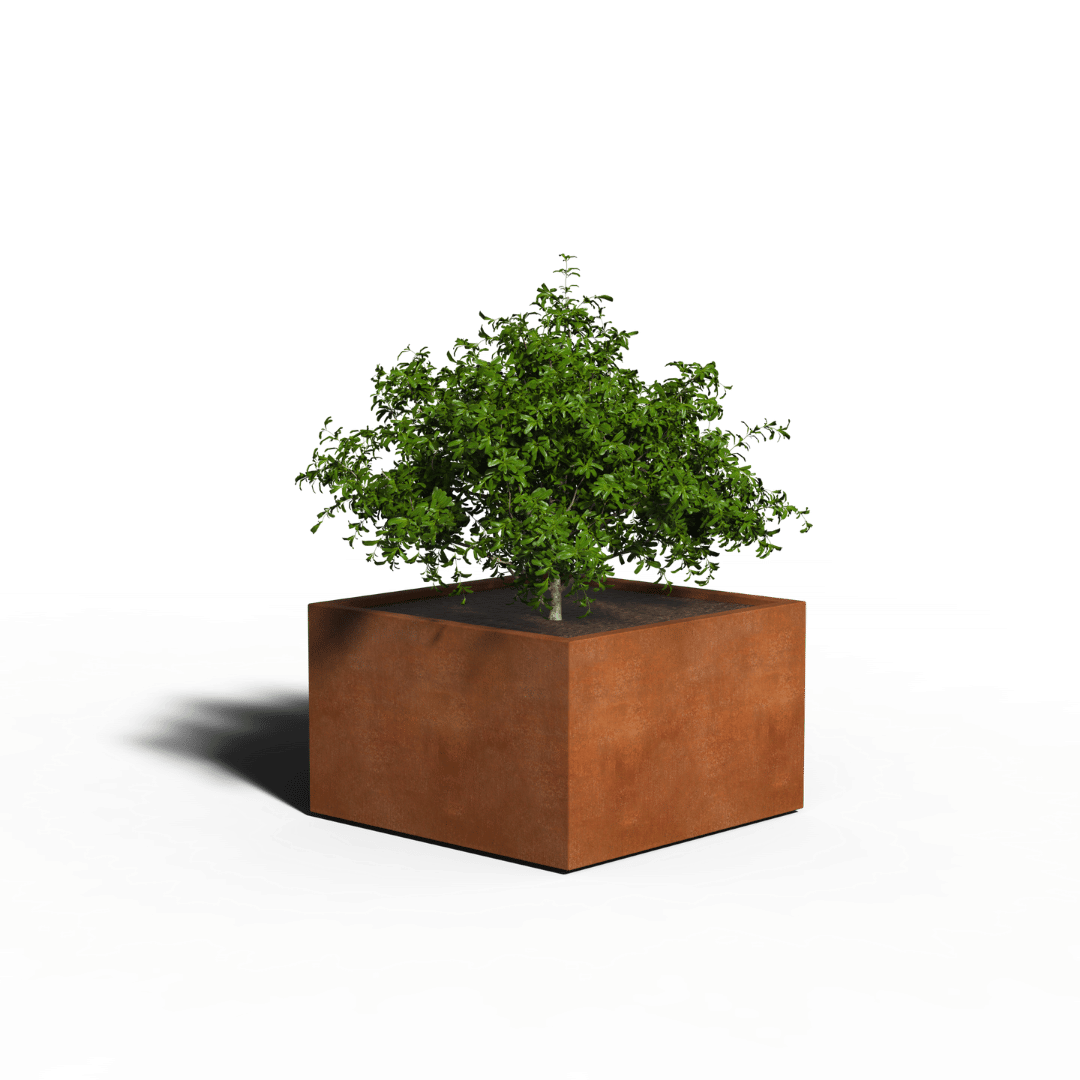Cortenstaal Plantenbak Vierkant | Gelast | 100 x 100 x 60