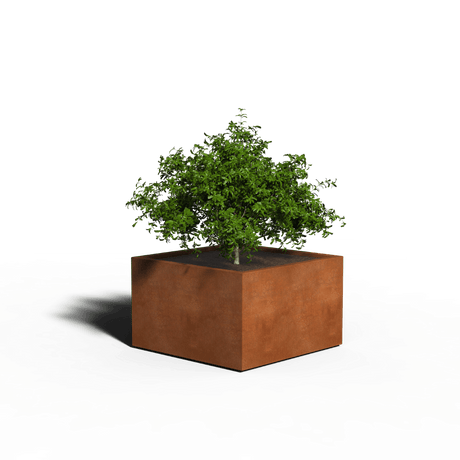 Cortenstaal Plantenbak Vierkant | Gelast | 100 x 100 x 60