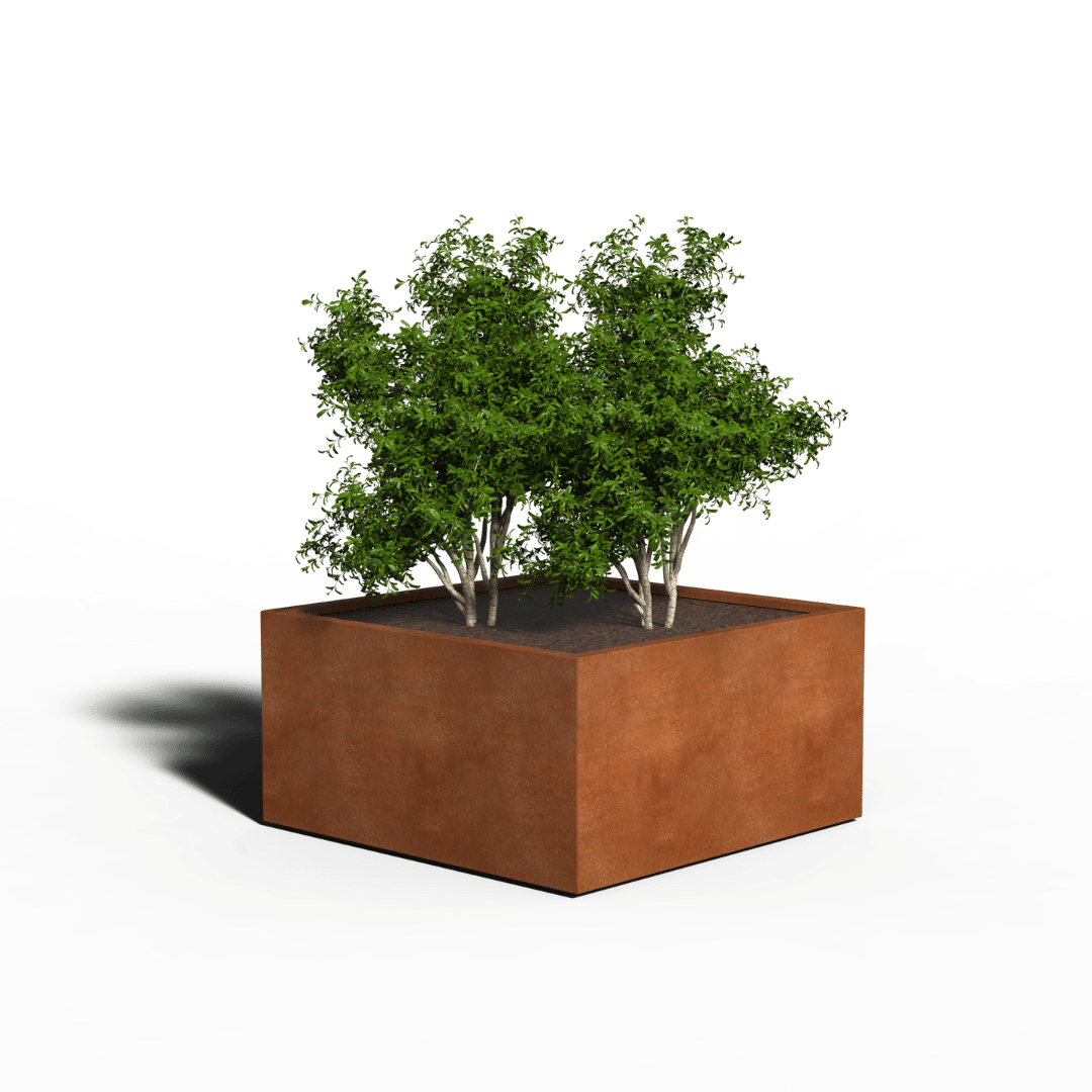 Cortenstaal Plantenbak Vierkant | Gelast | 120 x 120 x 40