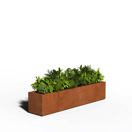 Corten-teräs Istutin suorakulmio | hitsattu | 200 x 40 x 40 x 40