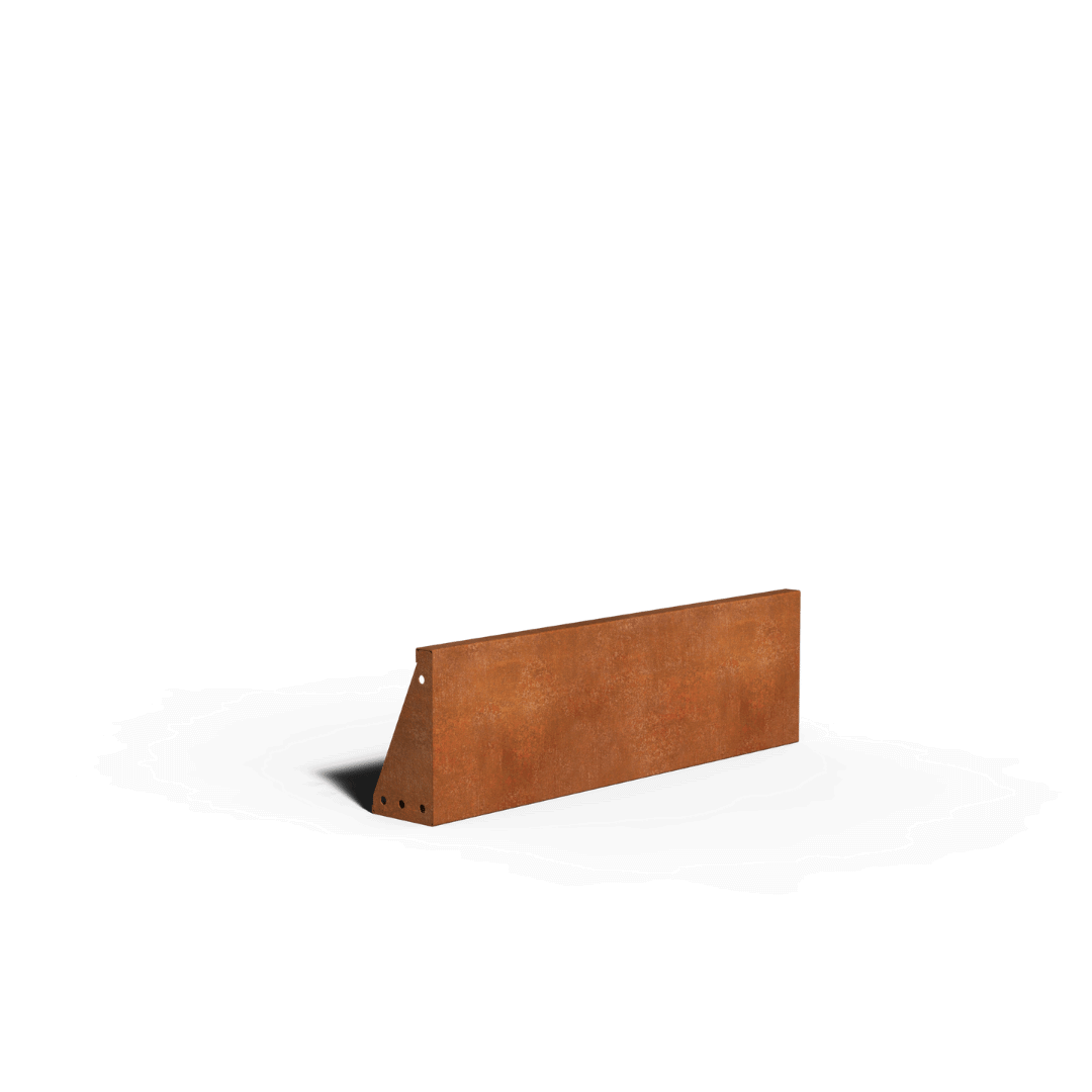Corten-teräs tukiseinä suora