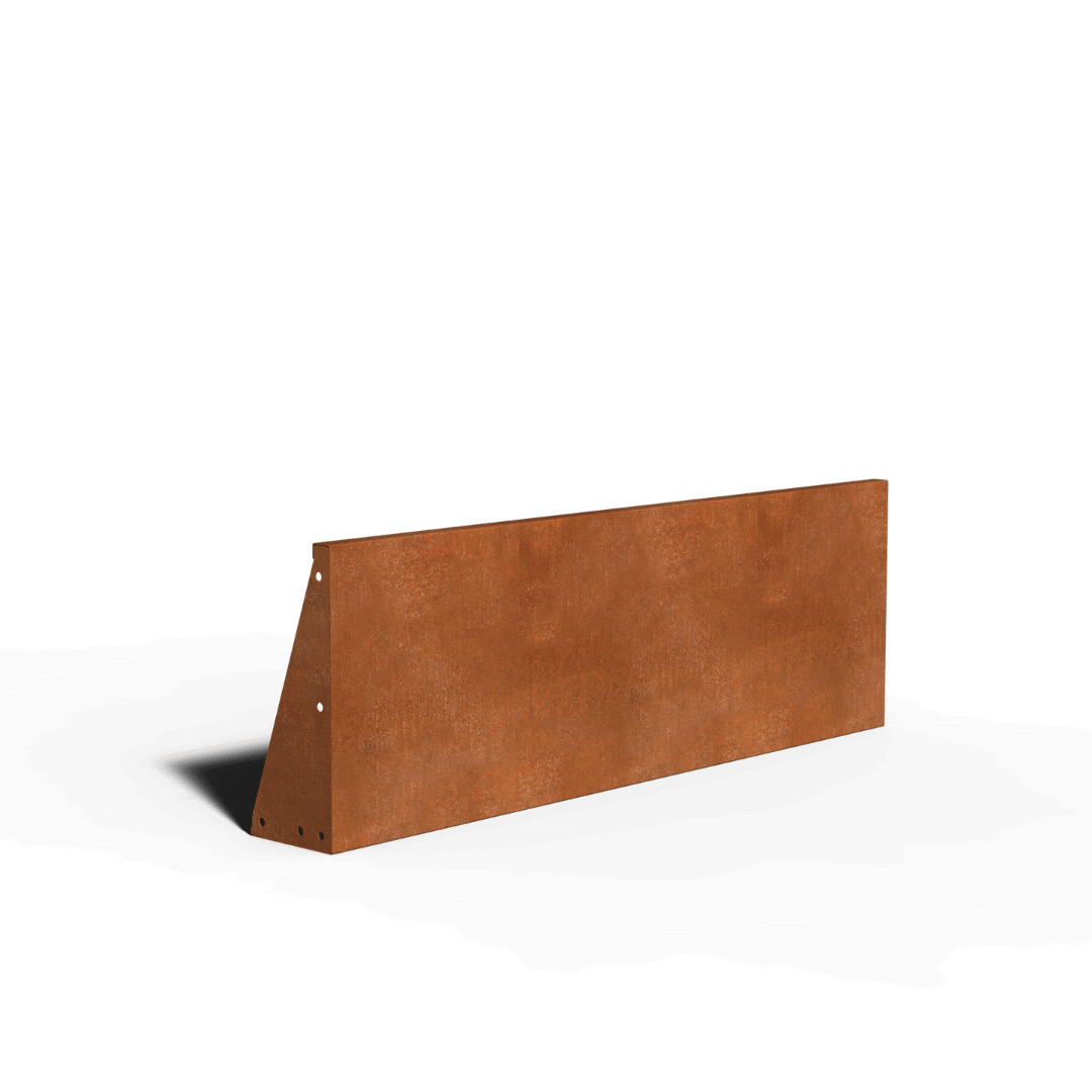 Corten-teräs tukiseinä suora