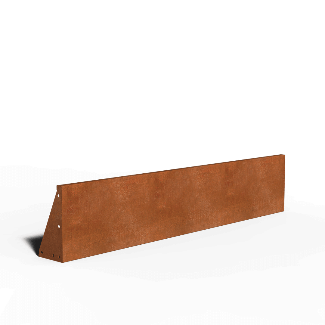 Corten-teräs tukiseinä suora