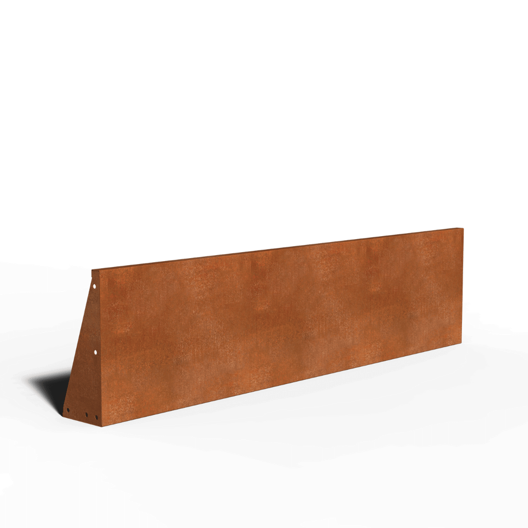 Corten-teräs tukiseinä suora
