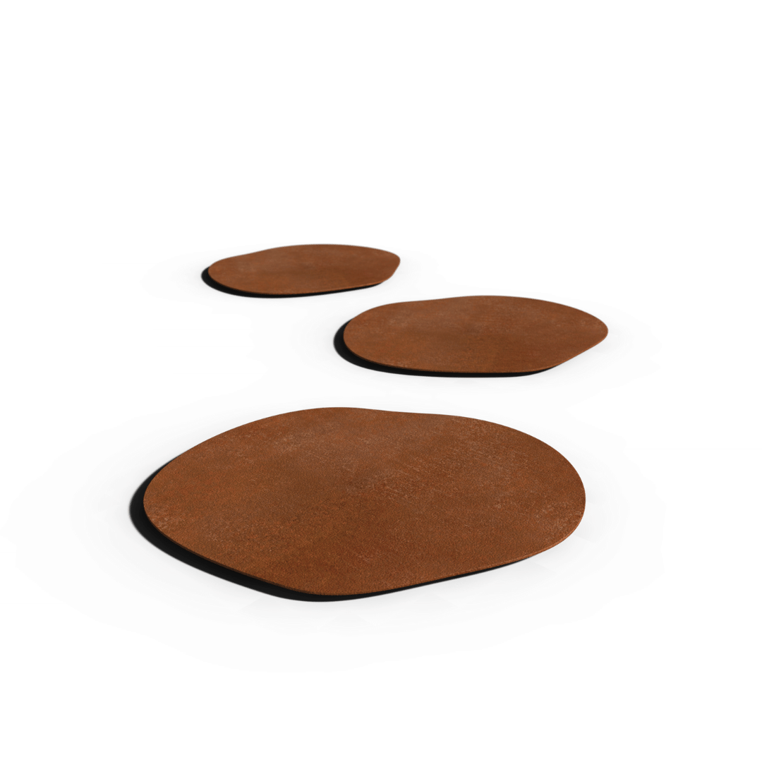 Corten-teräksestä valmistettu astinlaatta orgaaninen | 40 x 40 x 0,3 %.