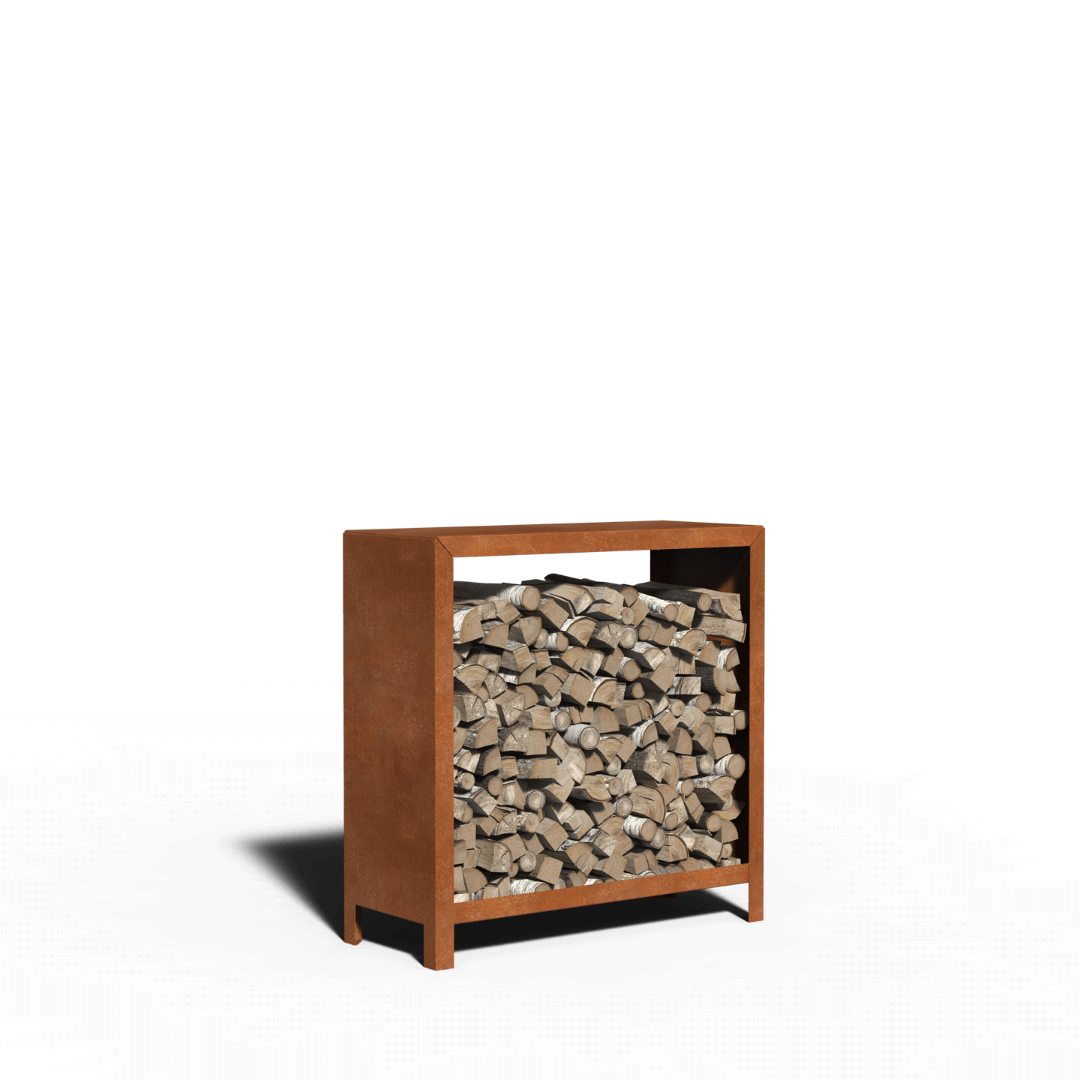 Corten-teräs puun varastointi
