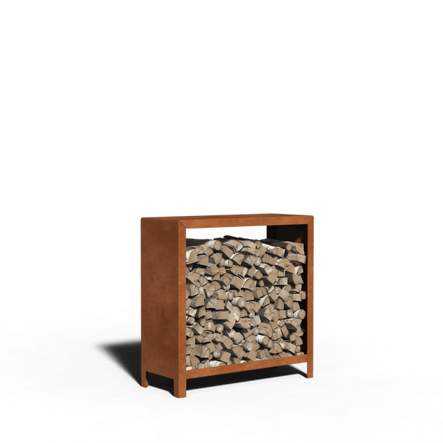 Corten-teräs puun varastointi