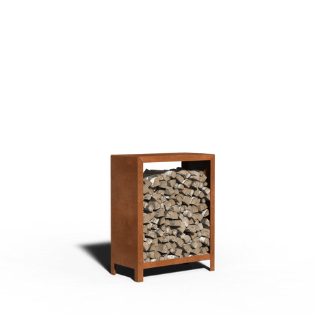 Corten-teräs puun varastointi
