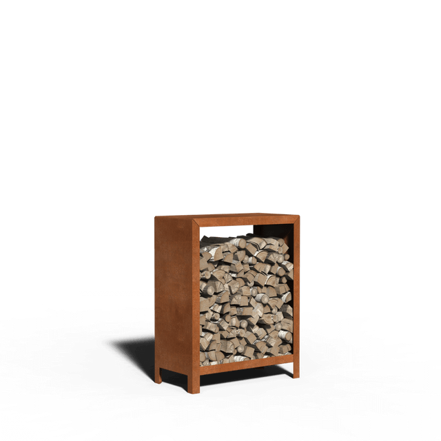 Corten-teräs puun varastointi