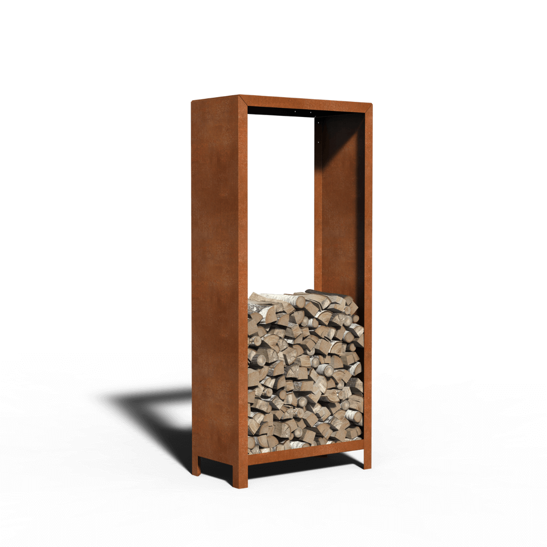 Corten-teräs puun varastointi