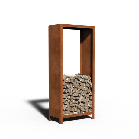 Corten-teräs puun varastointi