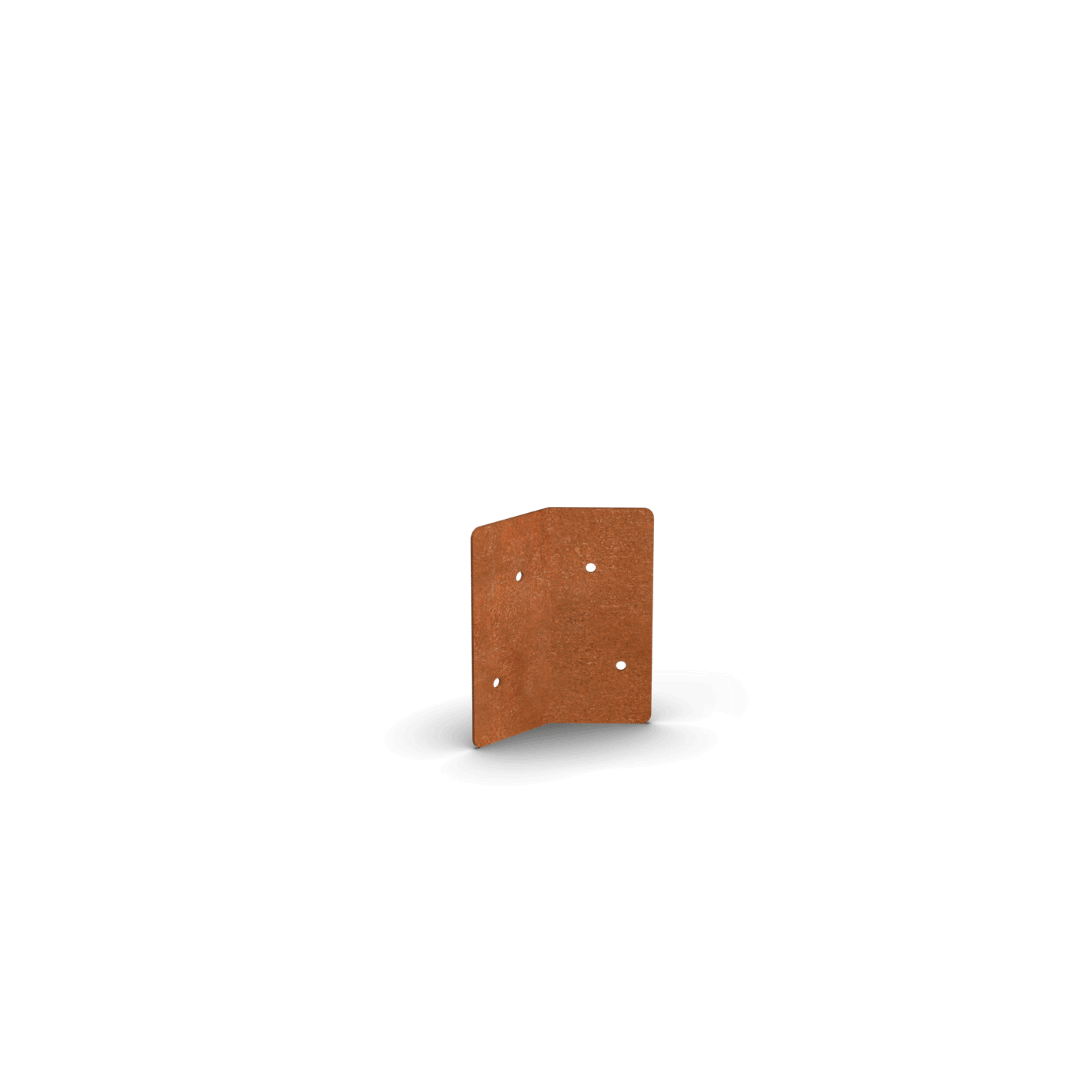 Acier corten bordure plaque de raccordement angle