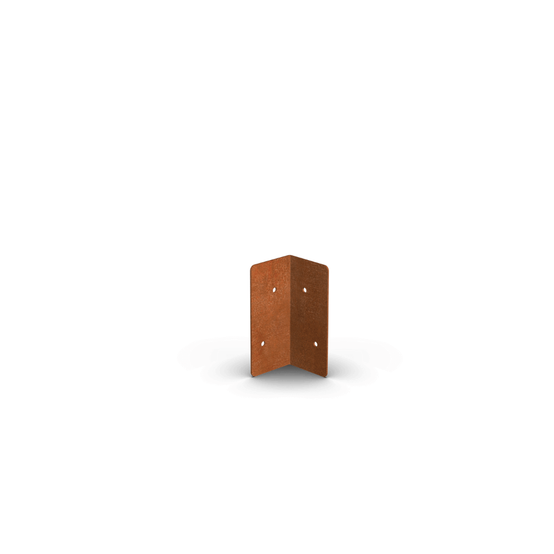 Acier corten bordure plaque de raccordement angle