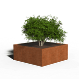 Jardinière carrée corten | 150 x 150 x 60